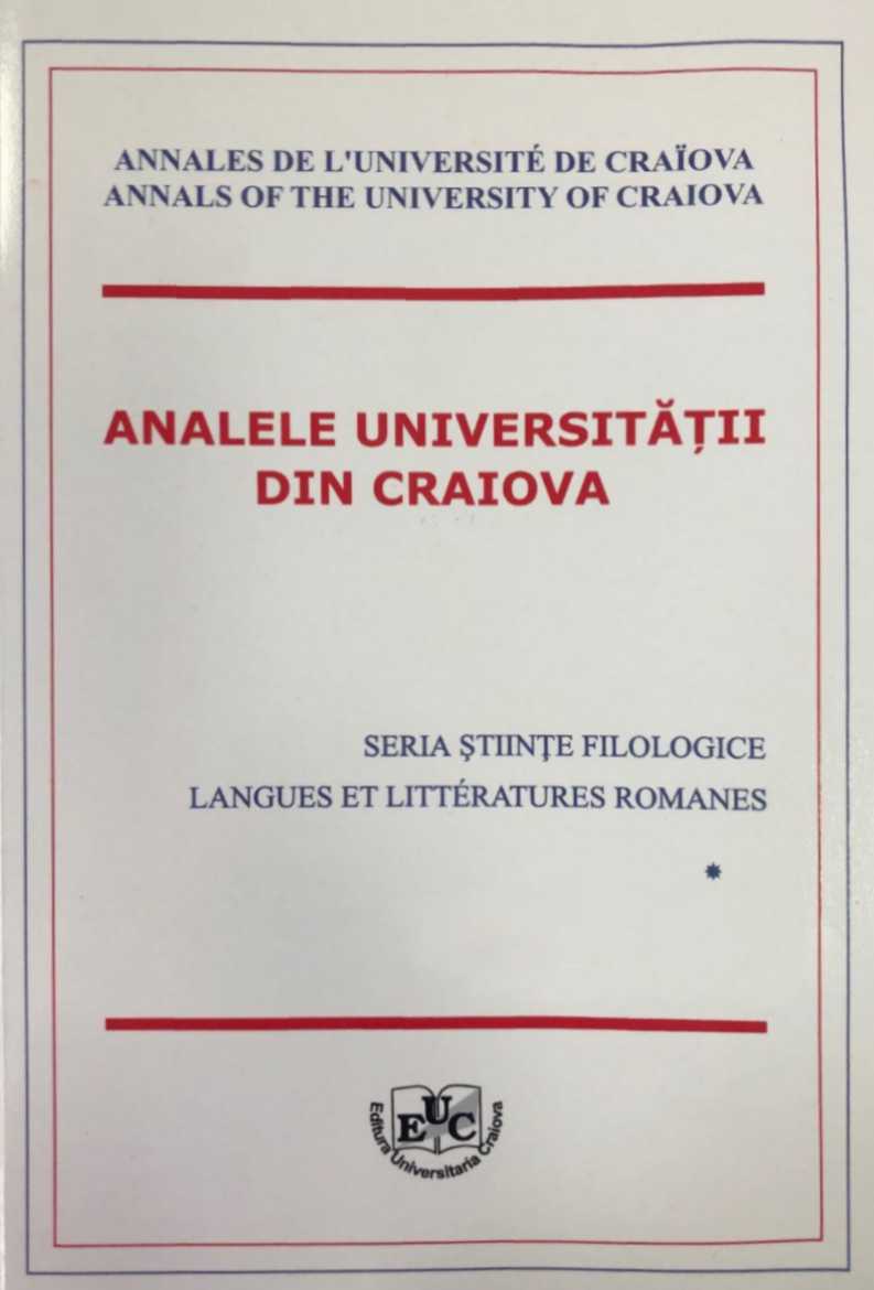 					Vizualizare Volum 30 Nr. 1 (2025): Analele Universităţii din Craiova, Seria ŞTIINŢE FILOLOGICE, LANGUES ET LITTERATURES ROMANES, ANUL XXX Nr. 1, 2025
				